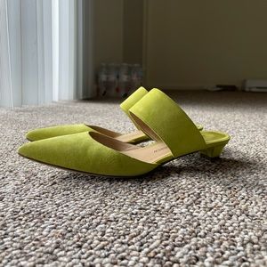 [SOLD] Paul Andrew suede green mules